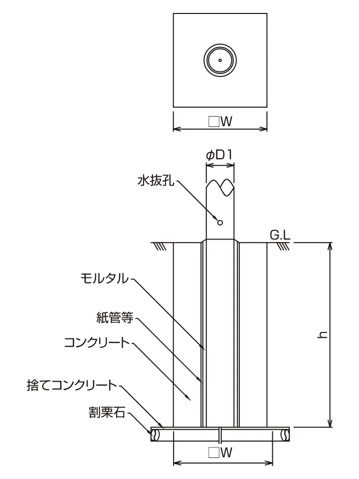 のぼりポール［Gタイプ］｜のぼりポール｜株式会社SDAT