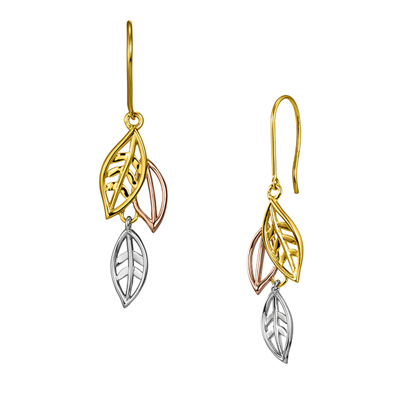 プラチナ/ゴールド スリーカラー ピアス | 高品質 金・プラチナ