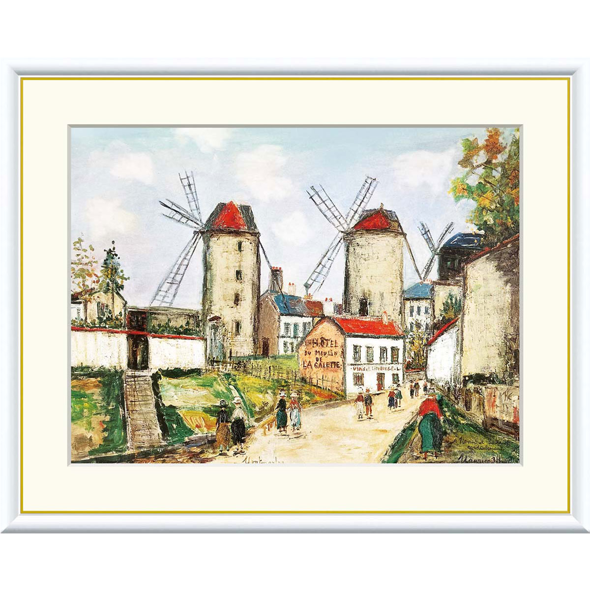 楽天市場】絵画 世界の名画 モンマルトルの風車 モーリス・ユトリロ 額