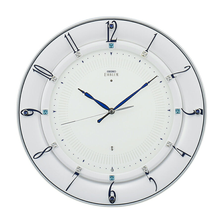 セイコー エムブレム 電波 掛け時計 HS559B クオーツ 電池式 クロック
