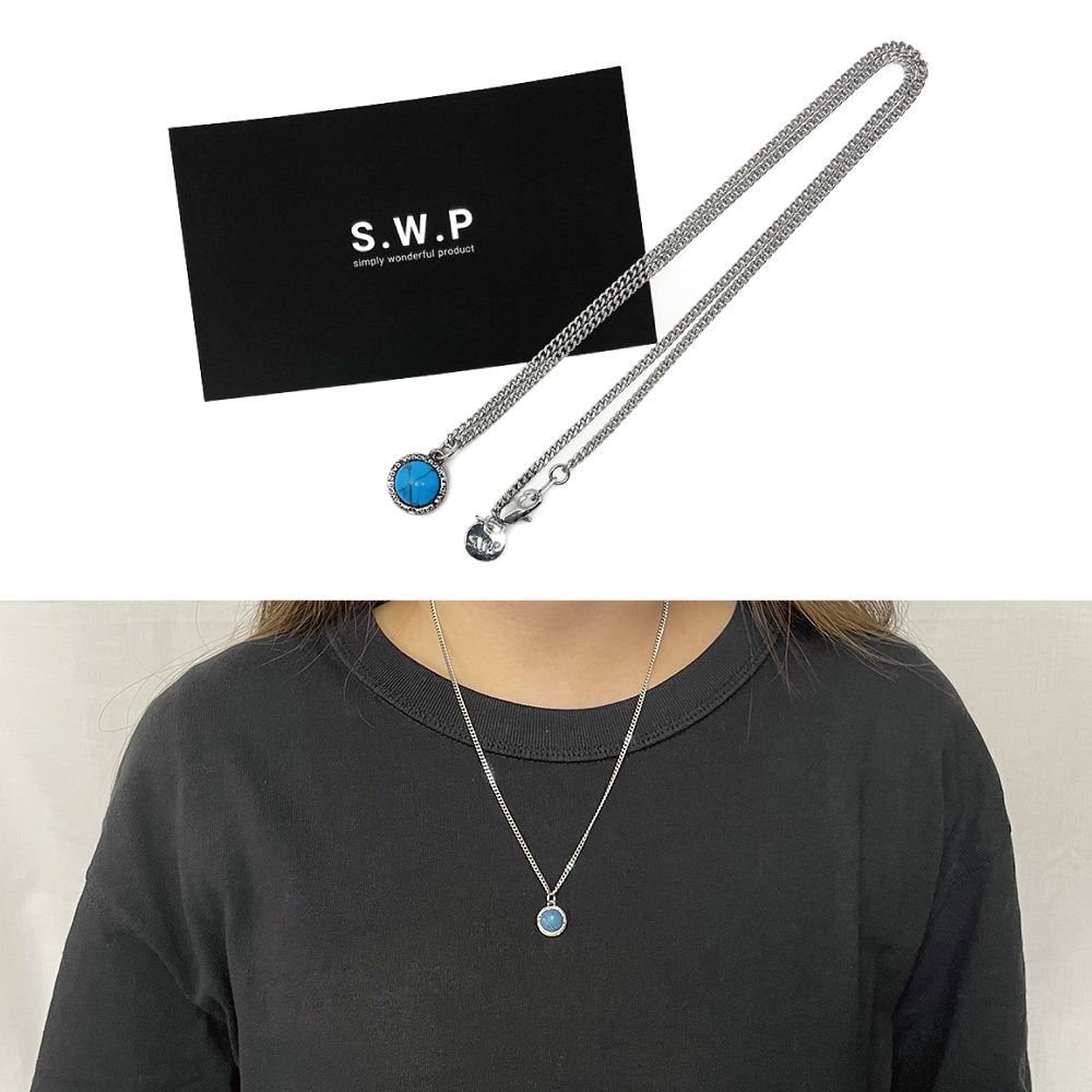 ストーン チェーン ネックレス メンズ ペンダント シンプル 天然石