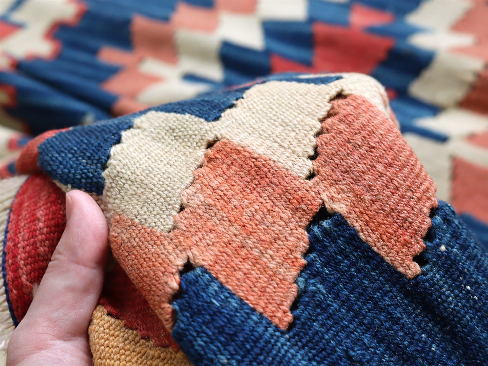 キリムスタイル / カイセリキリム トルコの手織りラグ172×110cm レッド