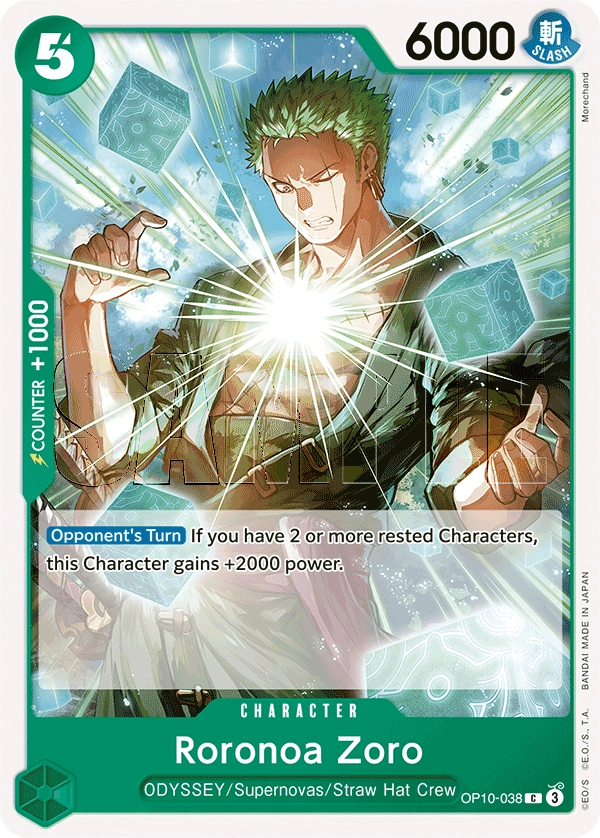 OP10-038 Roronoa Zoro One Piece Card Game Card | One Piece Card Game