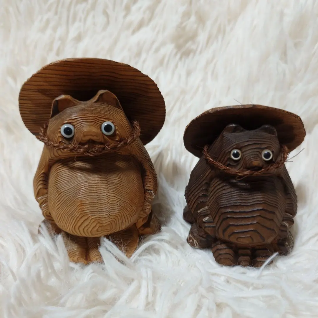 2026年最新】たぬき 置物 木彫の人気アイテム - メルカリ