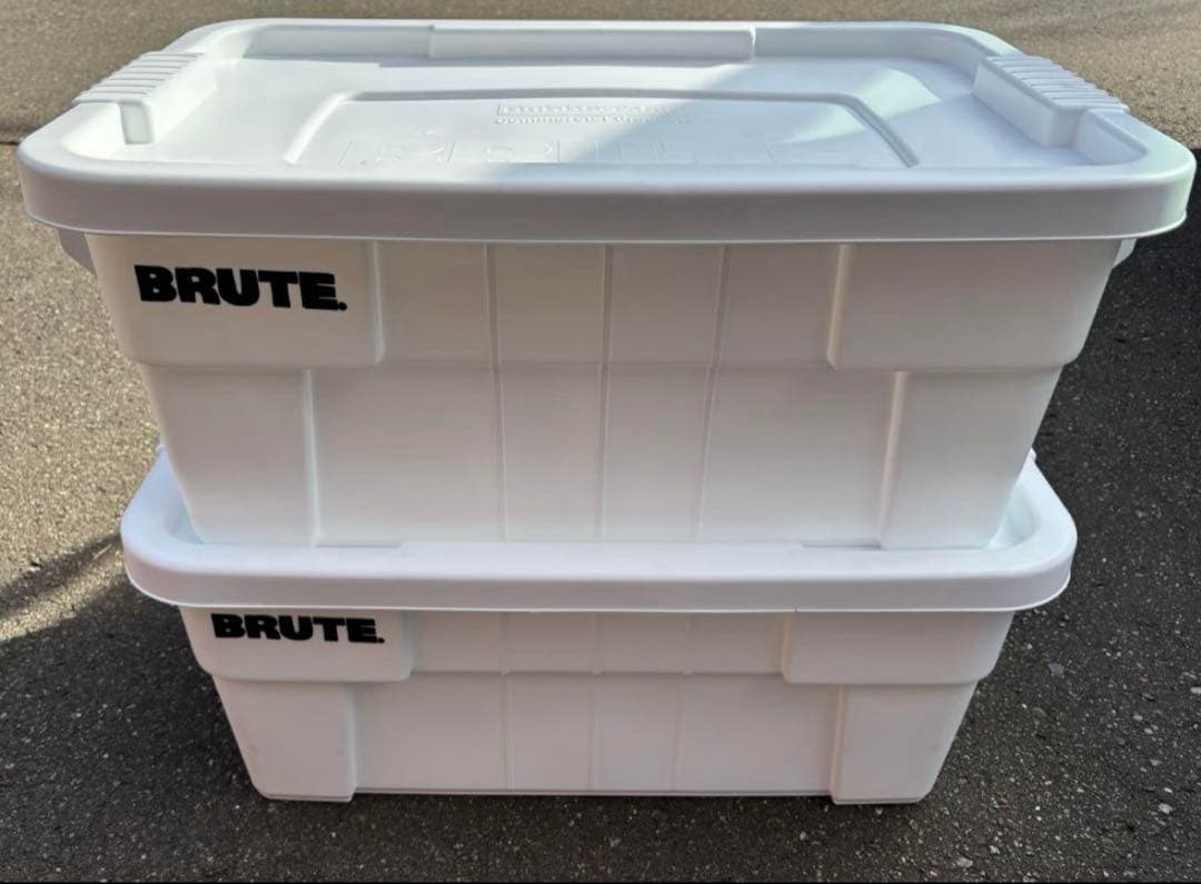 BRUTE ブルート トートボックス 53L ホワイト 2個セット RUBBERMAID | ラバーメイド ブルートトートボックス ホワイト 浅型
