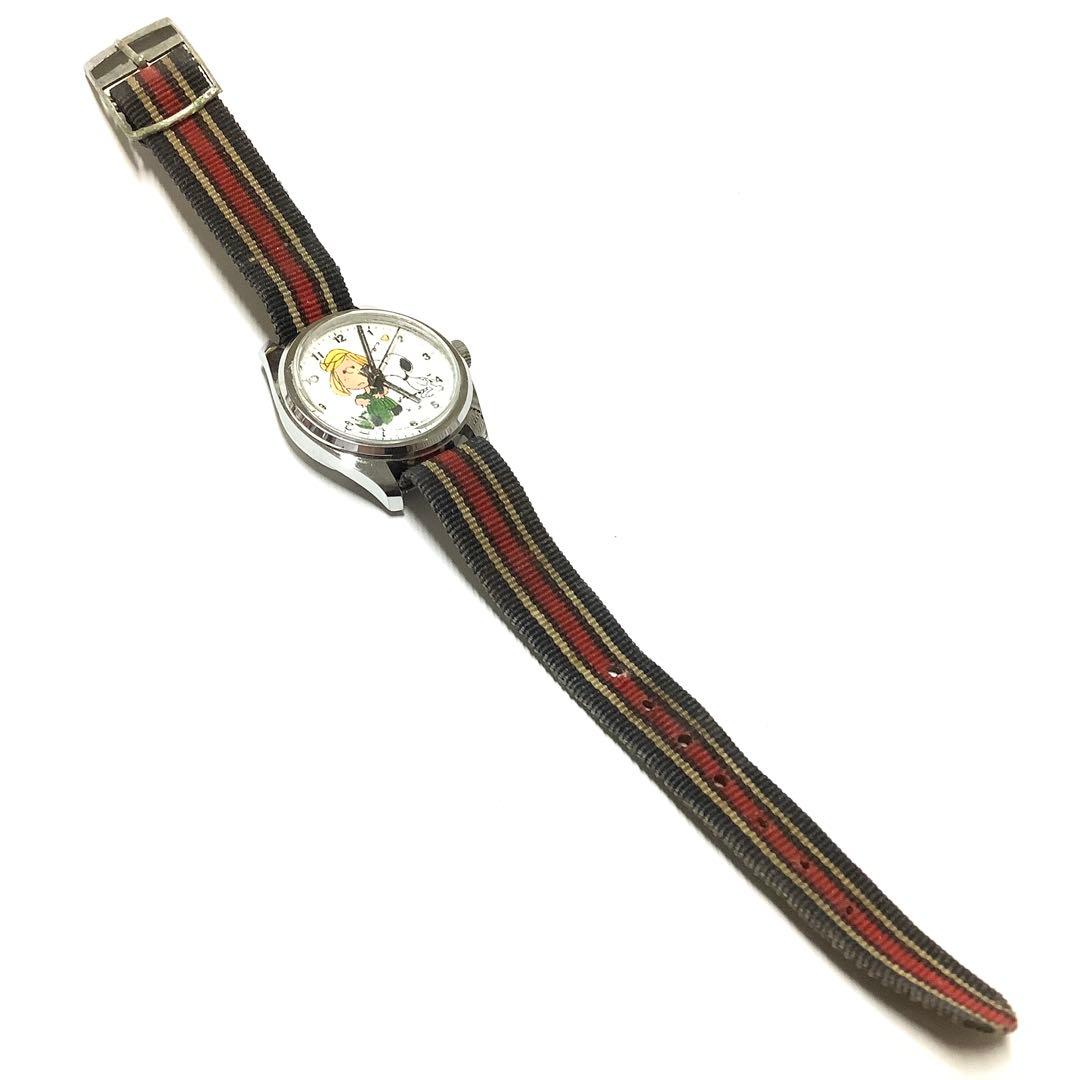 昭和レトロ・希少ビンテージ、稼働中】スイス製 スヌーピー 機械式 手