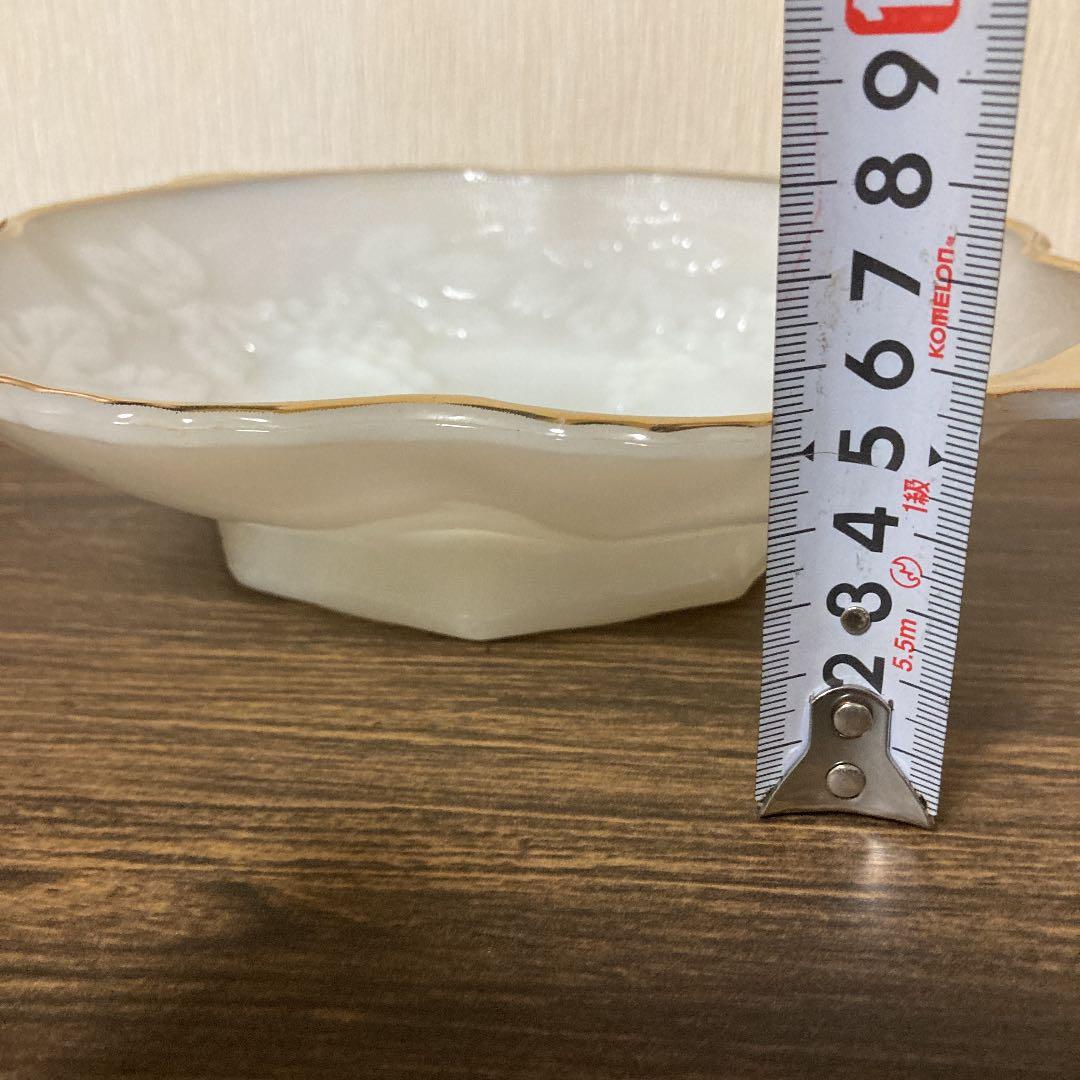 ヴィンテージ】ファイヤーキング☆葡萄柄☆ミルクガラス☆デッド