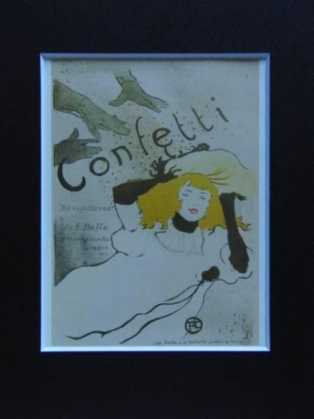 Henri de Toulouse-Lautre、Confetti、希少画集画 Toulouse-Lautrec Print: Confetti FRANCE - CIRCA 1894. Art Prints