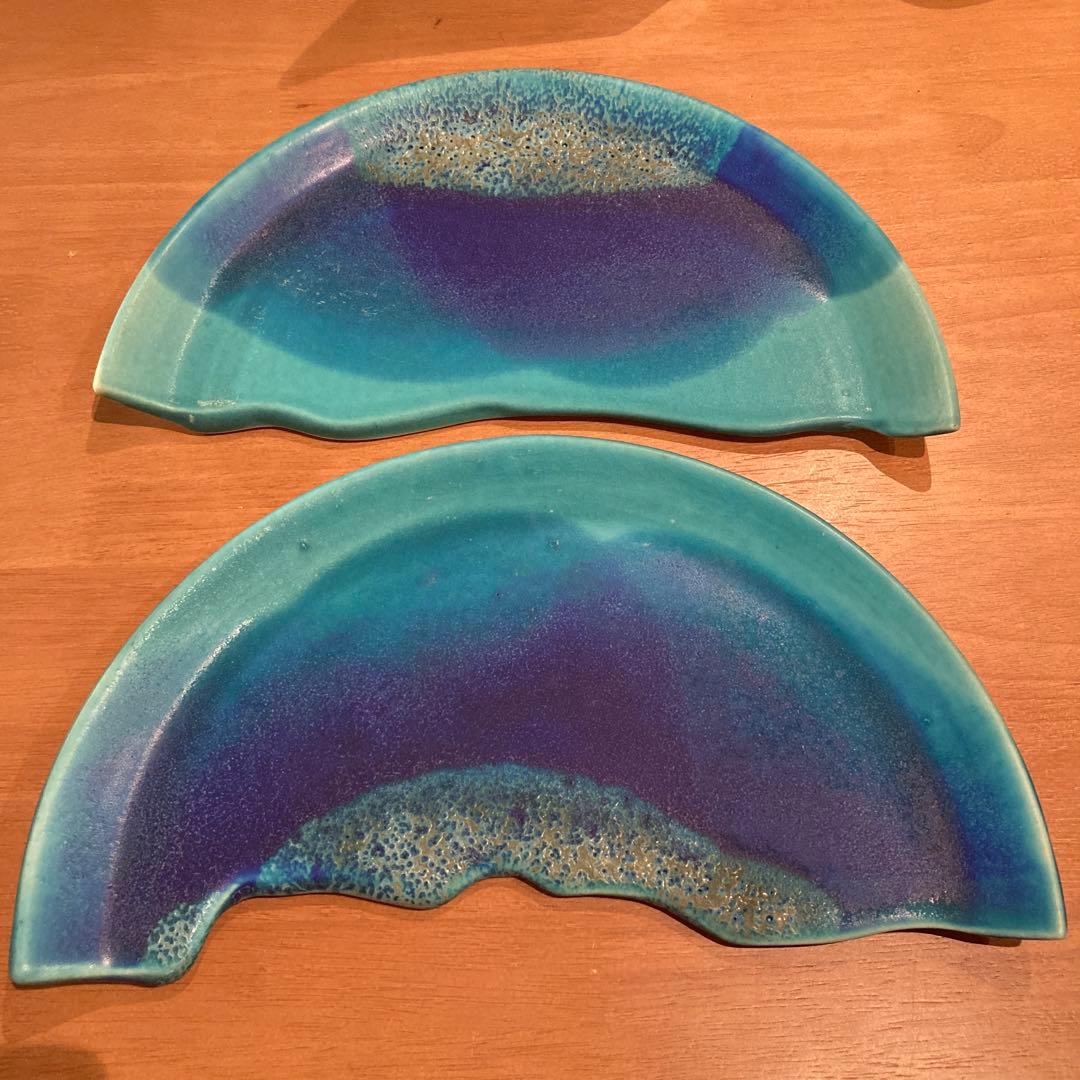 【新品未使用】沖縄　うるま陶器　半月皿　2枚セット 2026年最新】うるま陶器 新品の人気アイテム - メルカリ
