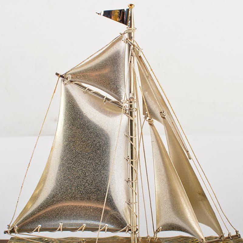 三越謹製 銀製 銀帆船 ヨット 約51g 置物 共箱 M R7467B - メルカリ