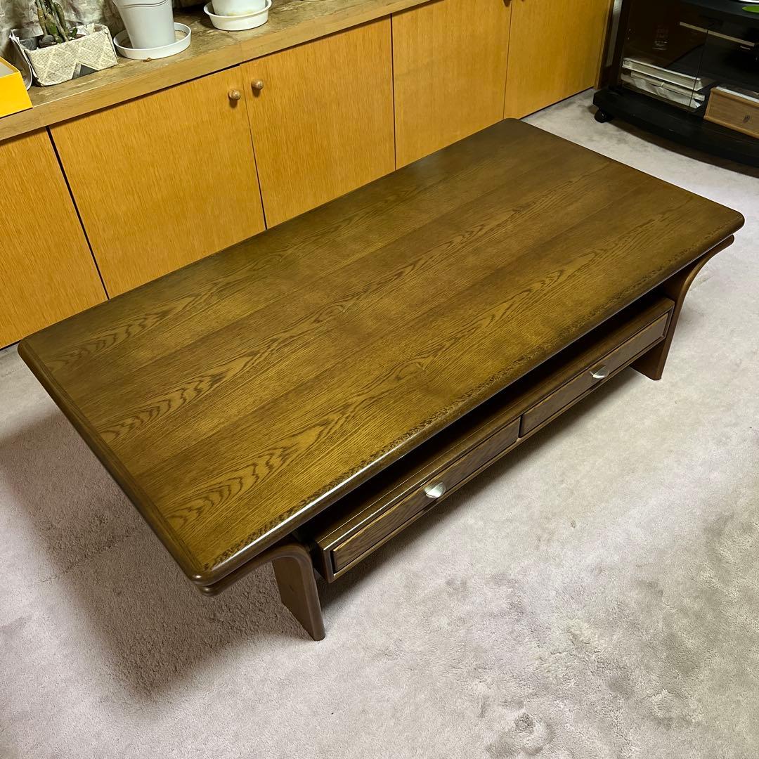 カリモク センターテーブル 引き出し付き ダークブラウン 木製 ローテーブル カリモク家具（KARIMOKU FURNITURE） カリモク リビングテーブル 収納