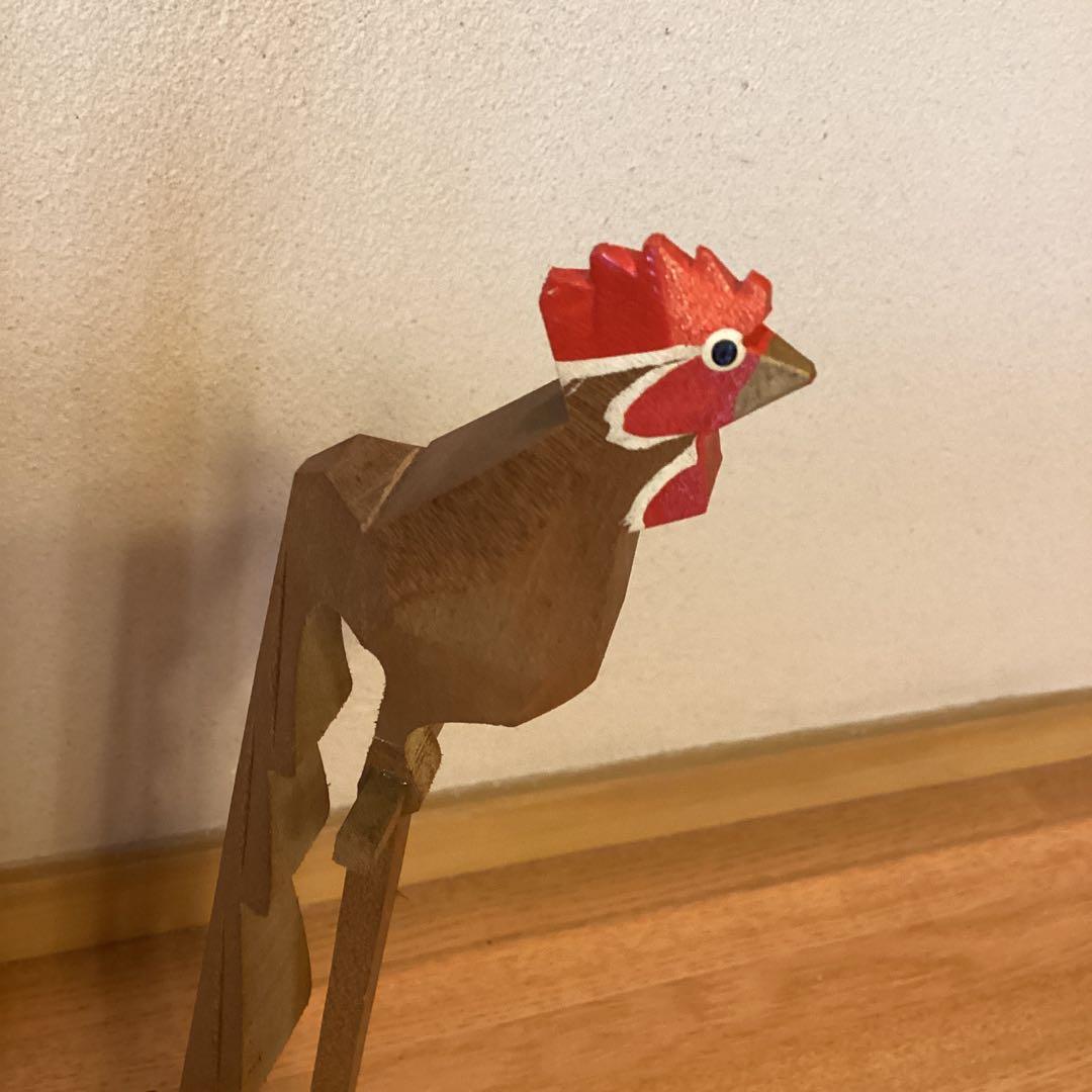 高知県 土佐 長尾鶏 天然記念物 ニワトリ 工芸品 民芸品 木工品 お土産