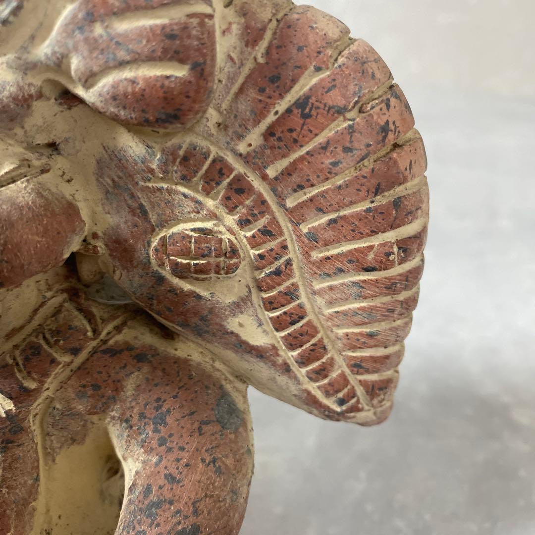 メキシコ マヤ文明 戦士の土人形 テコラッタ 素焼き ヴィンテージ