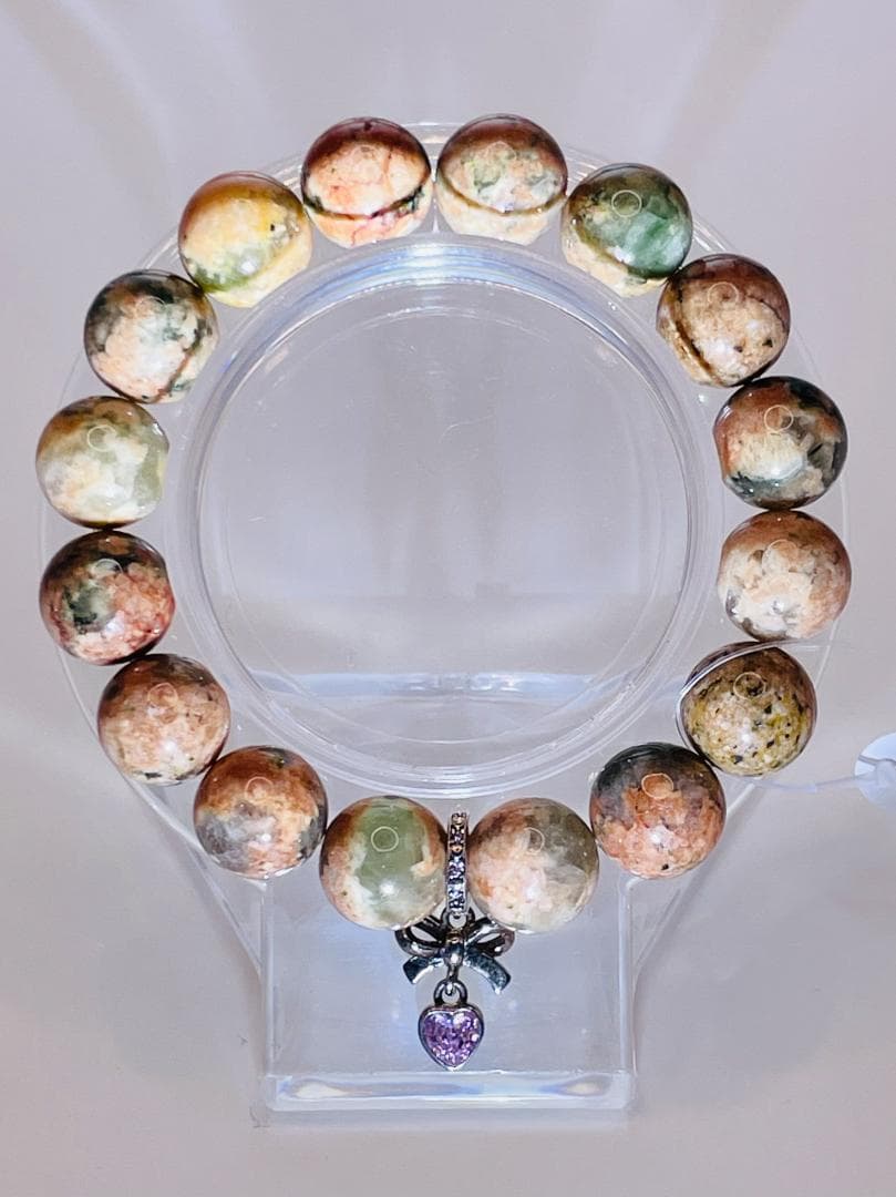 【桜グリーンルチル/ブレスレット】内径約15.5cm 浄化済み No,415 楽天市場】☆高品質☆【ブレスレット】桜グリーンルチルクォーツ (緑