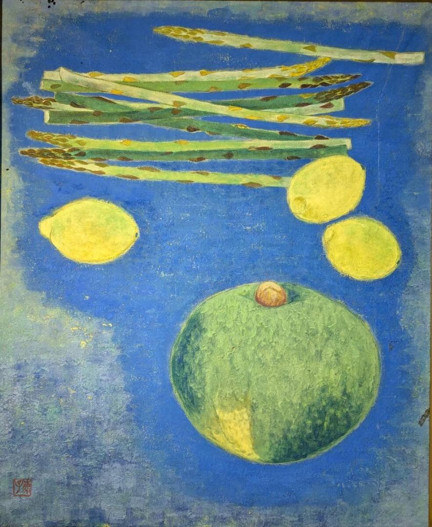 【真作】絵画　植杉泰子　日本画12号　静物　美しい色彩のハーモニー　U57