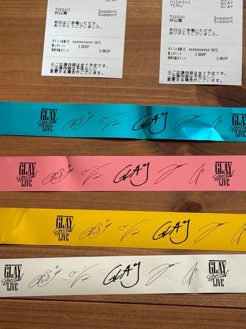 GLAY Special LIVE記念アクリルブロック&銀テープ&レシート - メルカリ