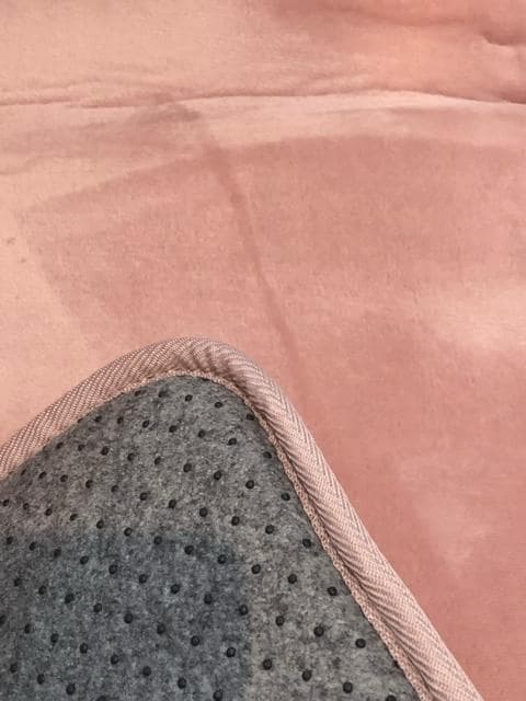 新品☆185×280cmピンク系♪なめらかボアラグ分厚いウレタン入ラグ〇