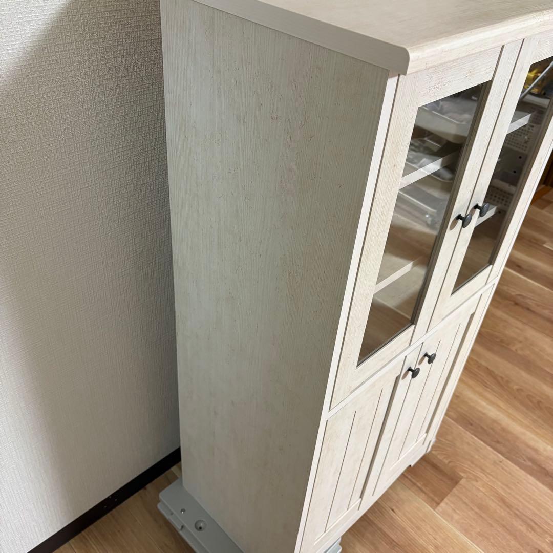 即日発送対応】ニトリ リズバレー キャビネット ホワイト 食器棚