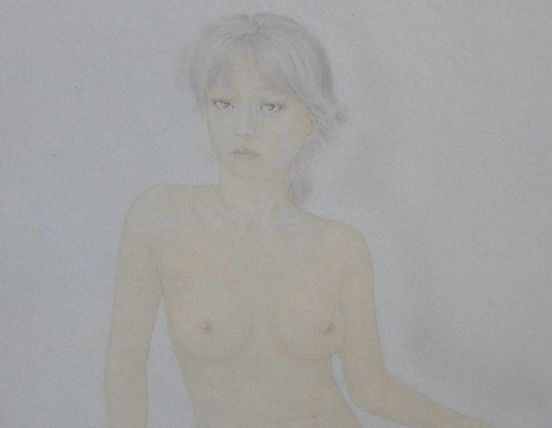 栗原 喜依子、「白い夢」、希少画集・額装画、日本製・新品額縁にて額装致します