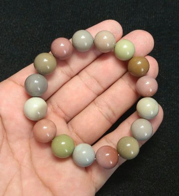 【高品質】アラシャン瑪瑙《マカロン》13㎜　ブレスレット　美品　希少