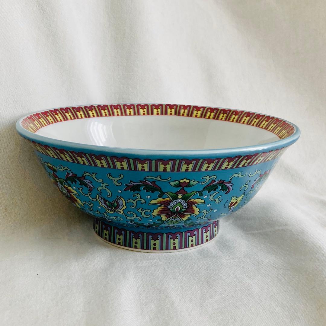 本格中華5点セット 青 中華 食器セット 大鉢、大皿、八角皿、小鉢