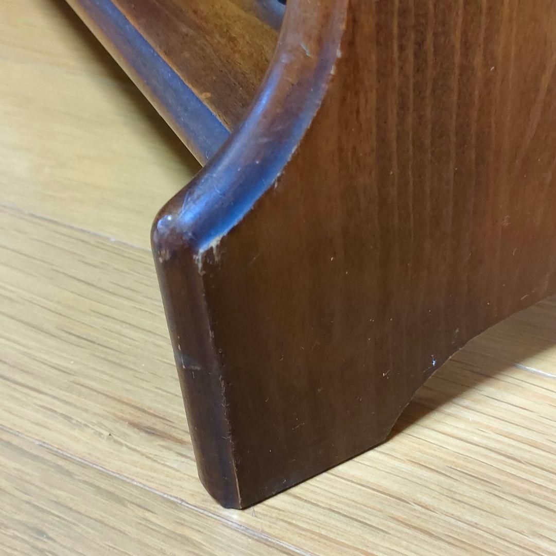 karimoku カリモク 木製電話 台マガジンラック 昭和レトロ カリモクカグ