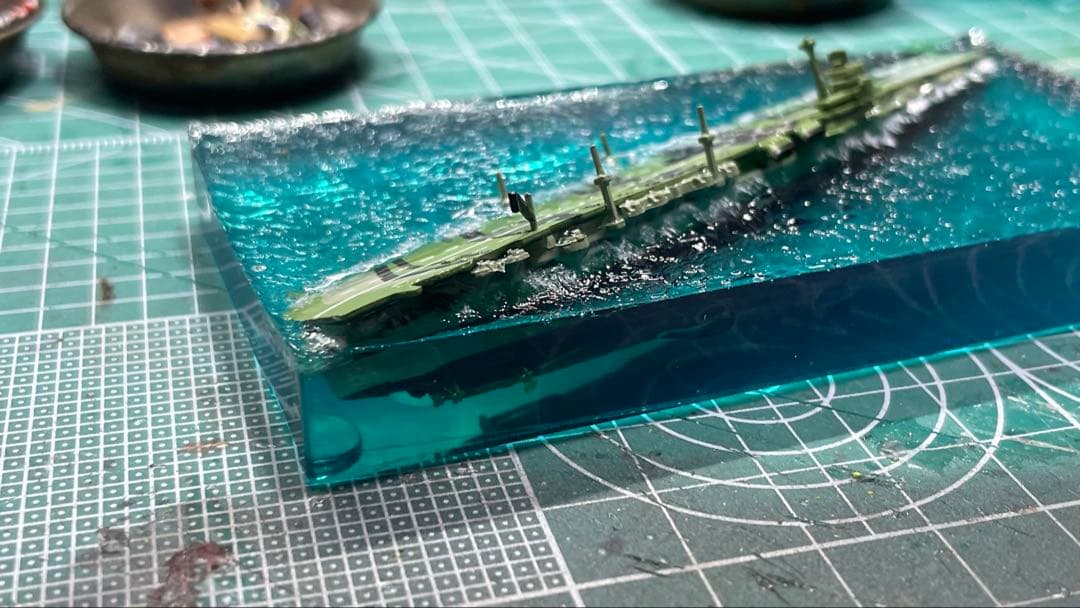 空母天城 1945 呉 ジオラマ 完成品 クリア レジン - メルカリ