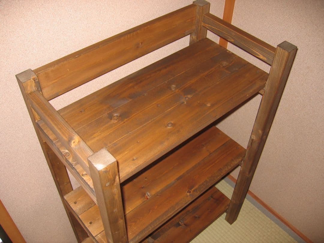 【アンティーク＆サイズ変更可】３段飾り棚 シェルフ《ウォールナット》