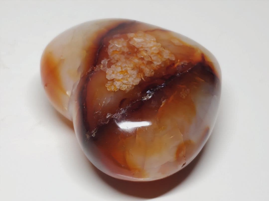 O-17 瑪瑙 183g メノウ 原石 鑑賞石 自然石 誕生石 鉱物 鉱石 水石