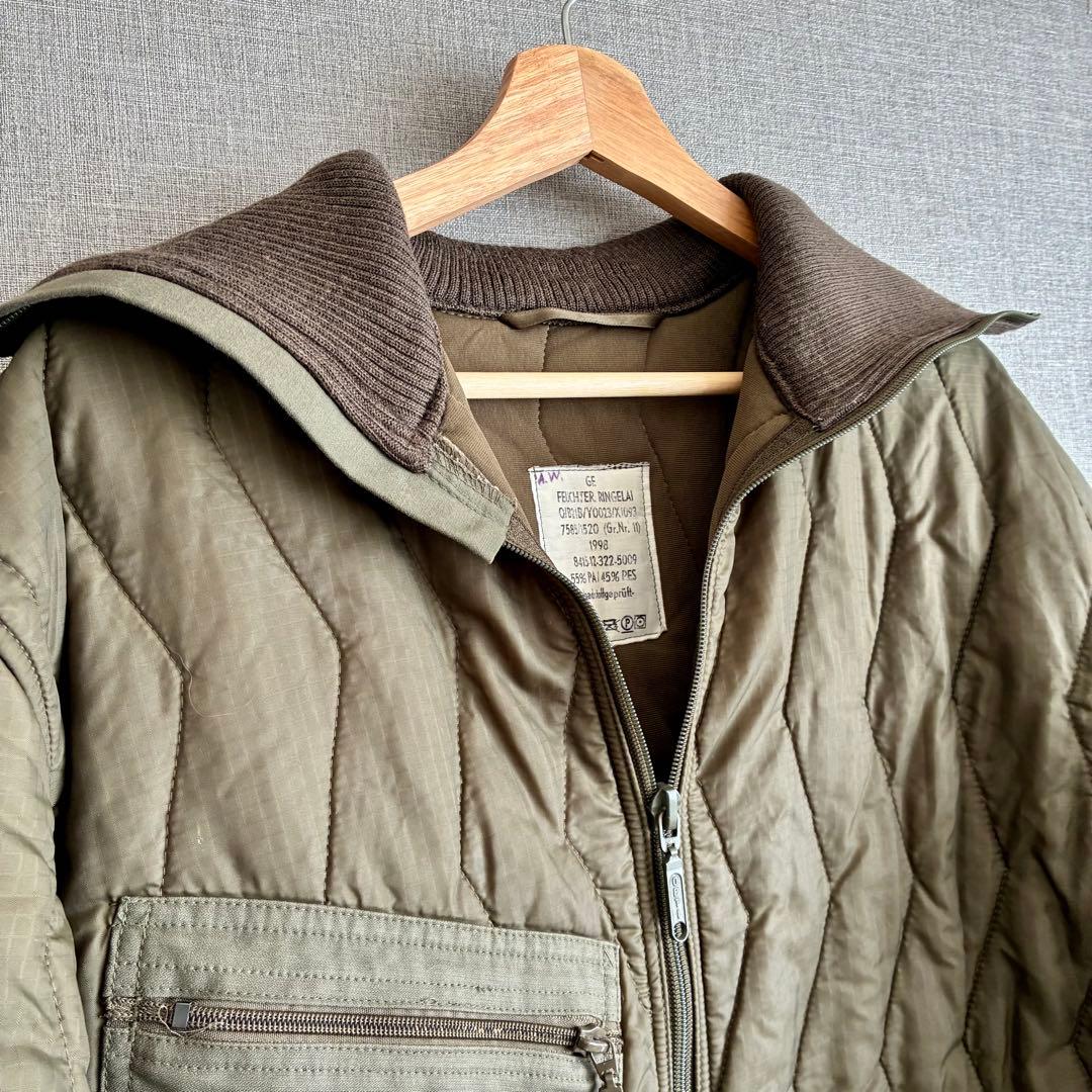 90sドイツ軍 実物 キルティングライナージャケット ハイネック OPTI