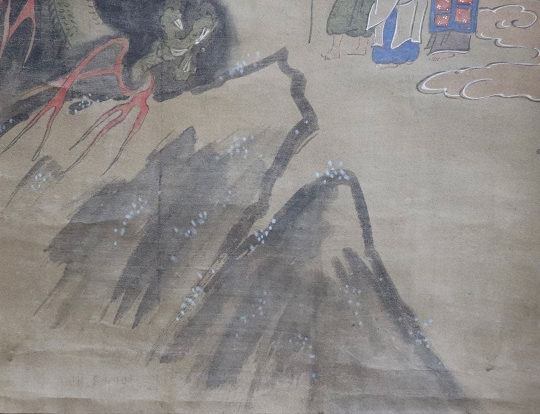 中国 古仏画 ニ河白尊之圖 絹本肉筆 掛軸 送料込み250716 - メルカリ