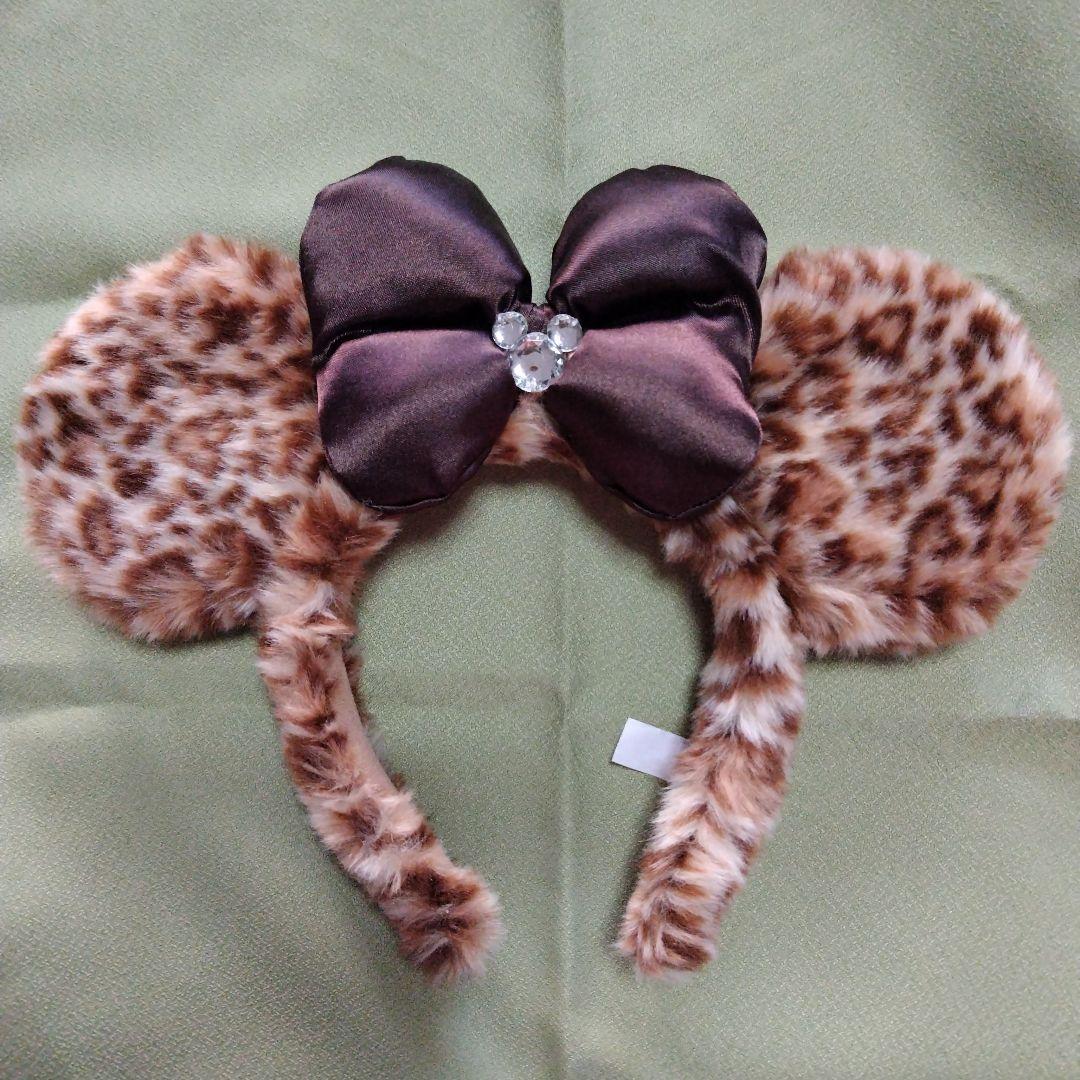 【激レア】 ミニーマウス ヒョウ柄もこもこカチューシャ♡未使用品 ミニーマウス - 激レア品！ミニー ディズニー カチューシャ ヒョウ柄