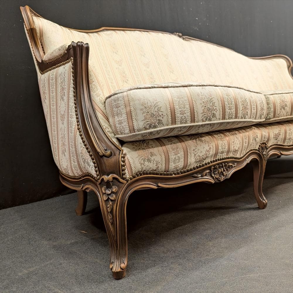 美品 ドマーニ ルイ15世 トリプルソファ 三人掛け 3P ロココ様式