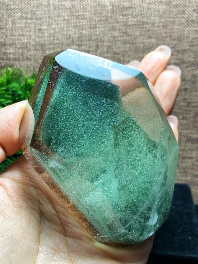 ⭐︎【天然】グリーン ガーデン クォーツ 置物 361.5g