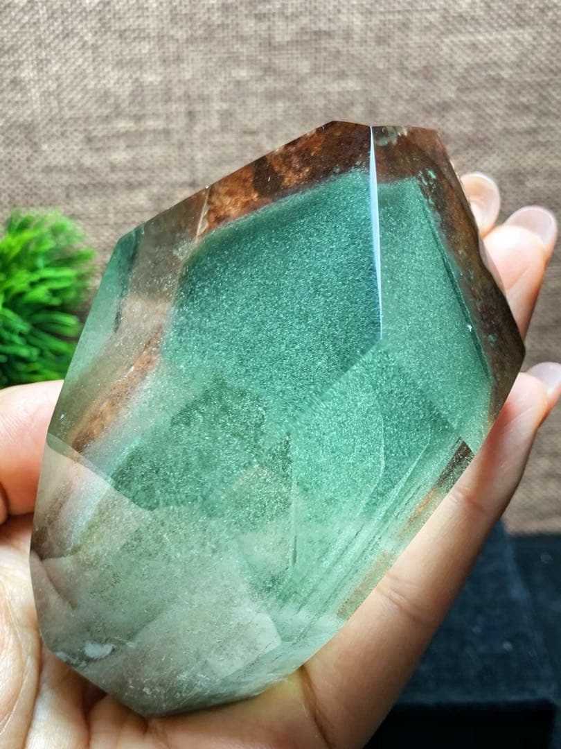 ⭐︎【天然】グリーン ガーデン クォーツ 置物 361.5g