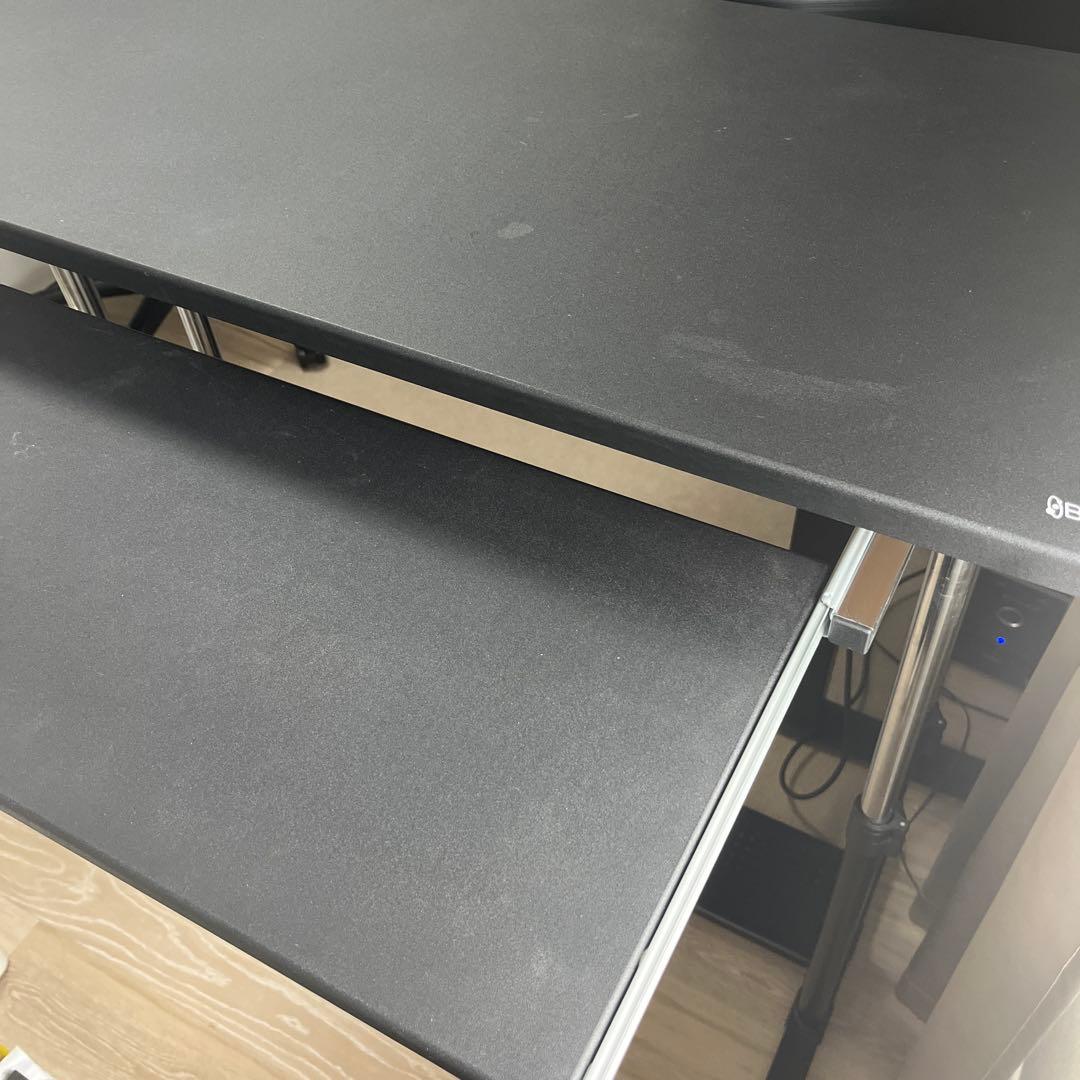 値下げ】Bauhütte パソコンデスク 黒 引き出し付き - メルカリ