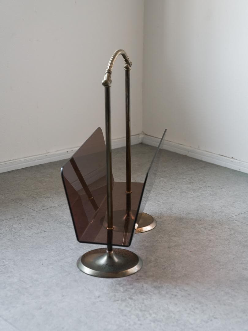 60-70's vintage アクリル マガジンラック/収納 レトロモダン - メルカリ