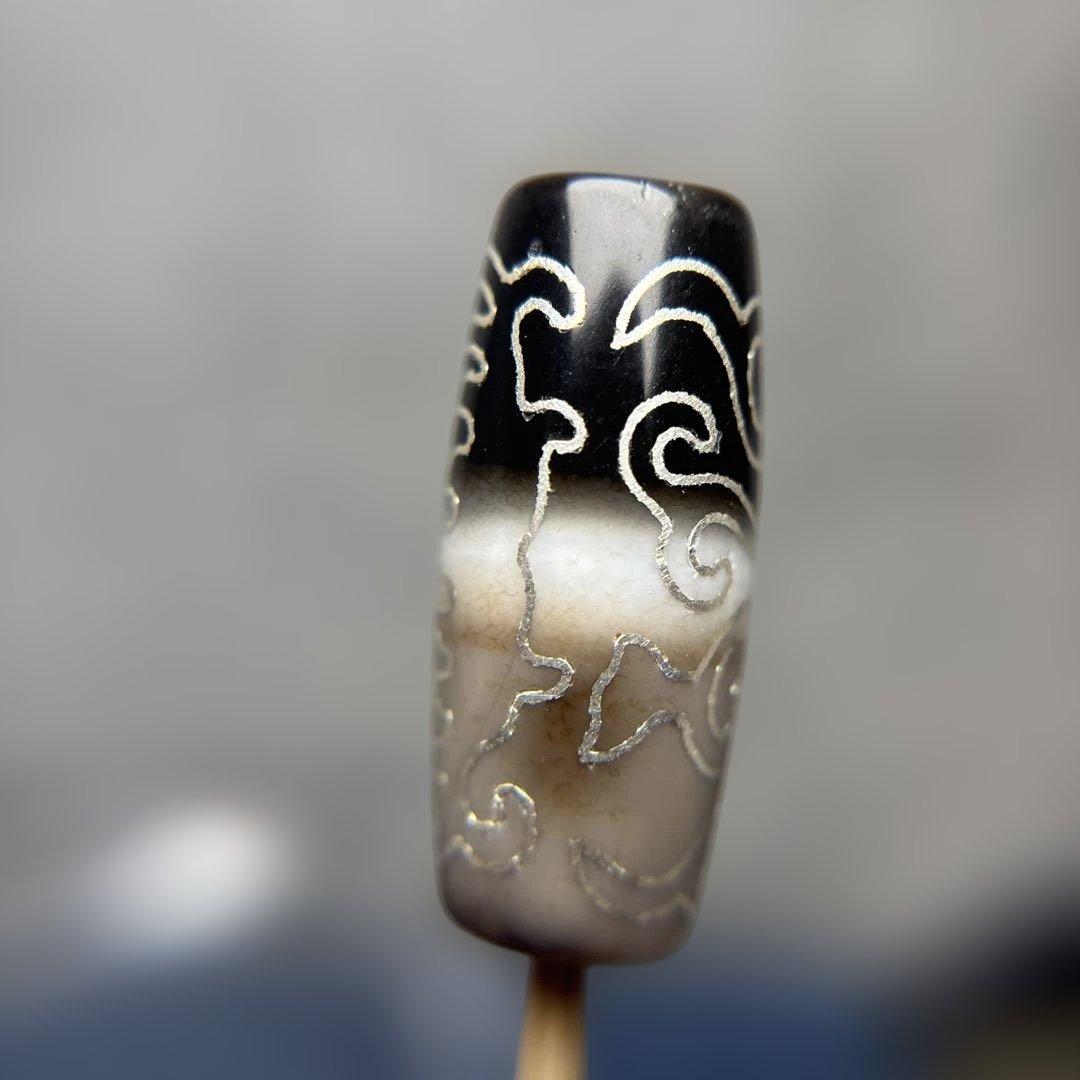 tamago 銀線如意蓮花天珠　1-220