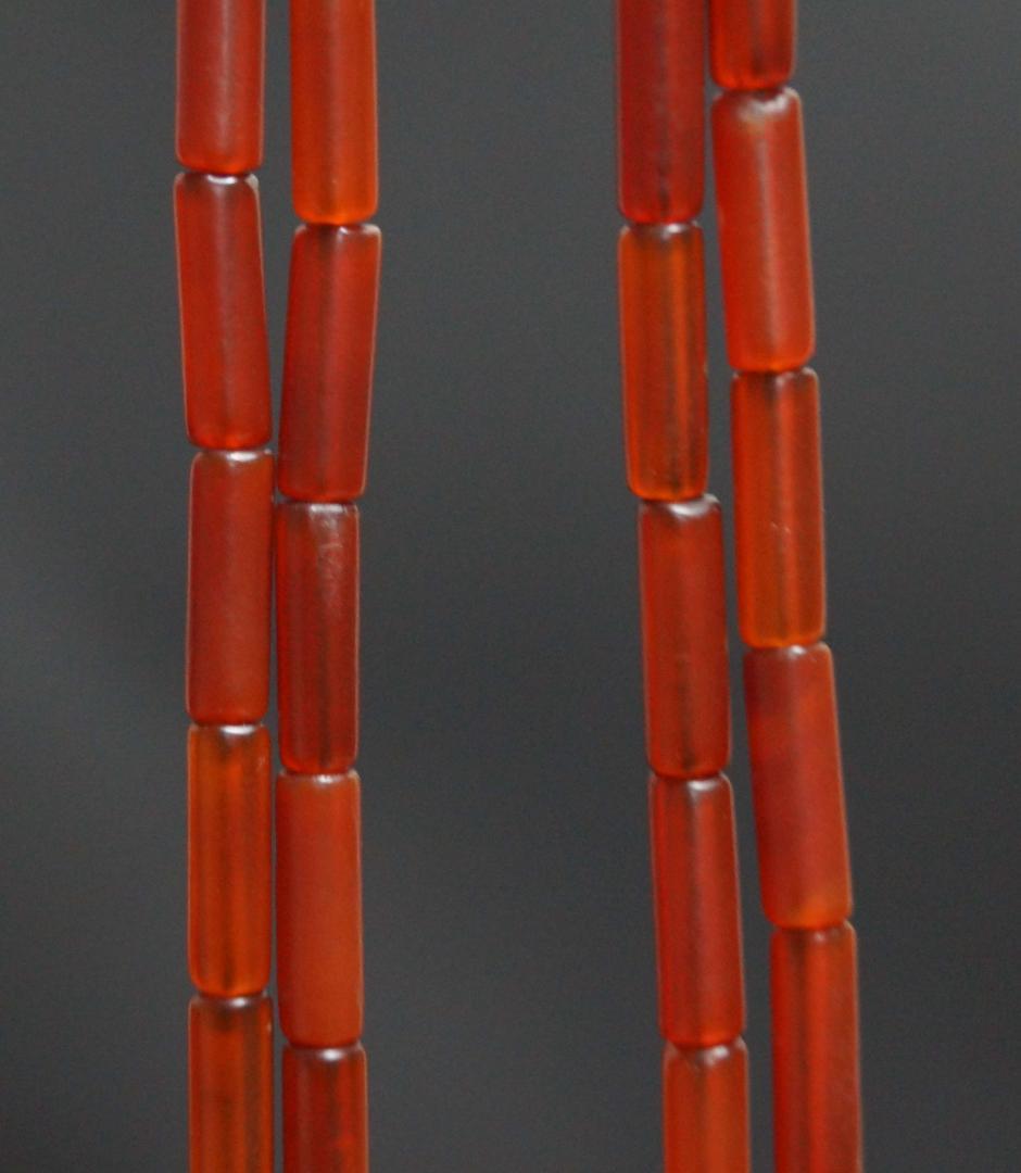 オールドDziビーズアンティーク カーネリアン管玉(50個) マーラー