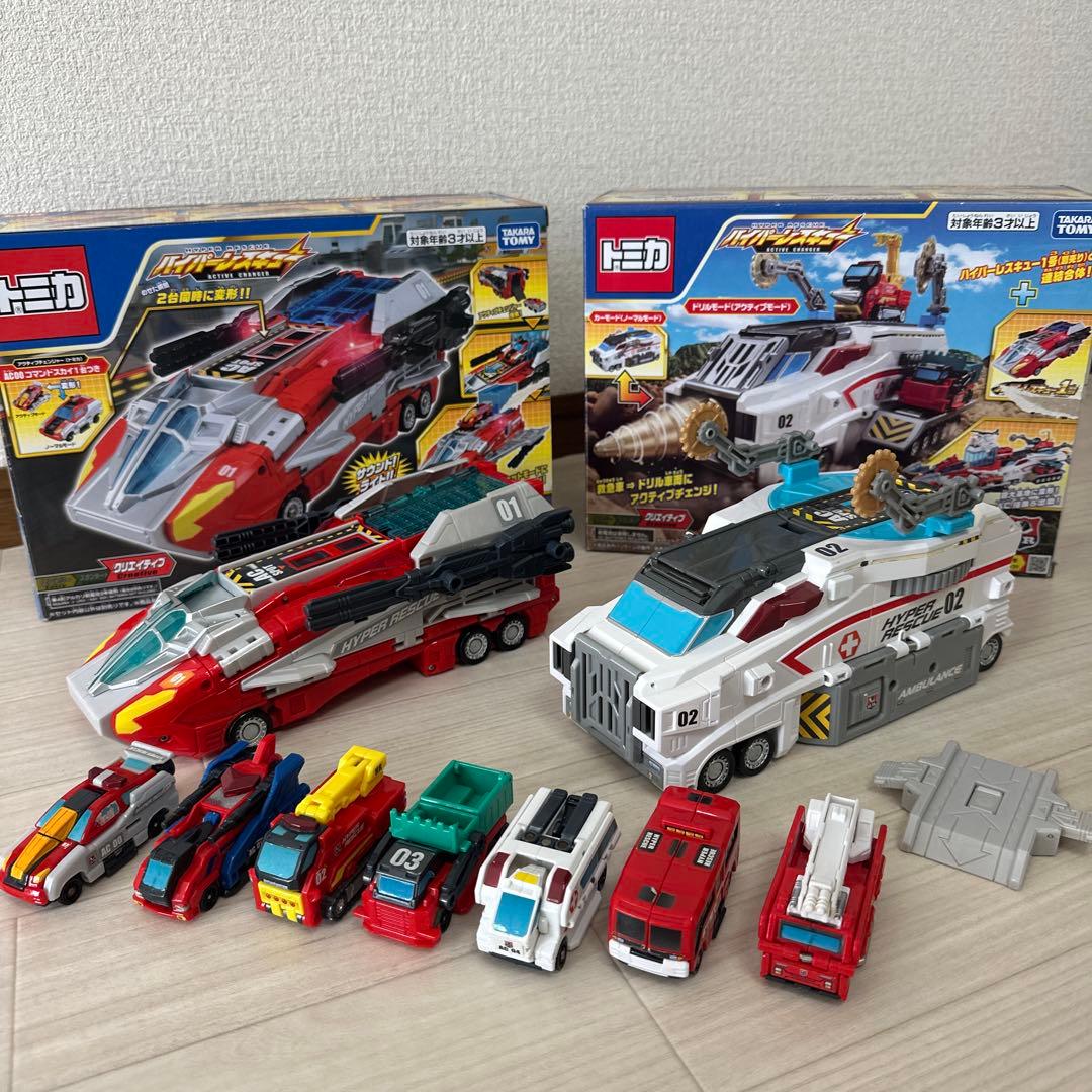 トミカ ハイパーレスキュー　フルセット タカラトミー(TAKARA TOMY)|ハイパーレスキュー救急車両セット