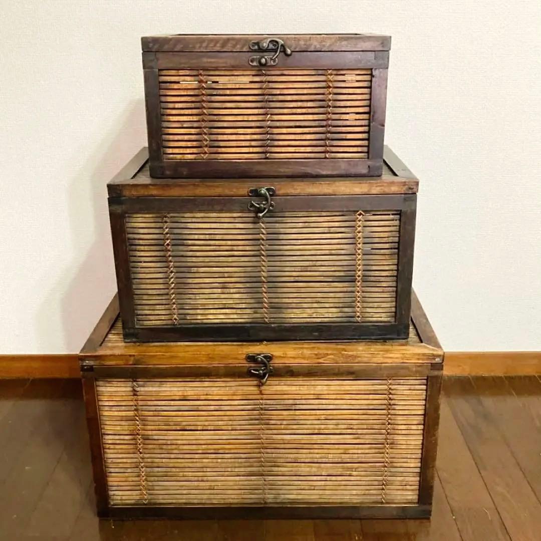 竹カゴ　竹細工　アンティーク A799 アンティーク 竹籠 竹細工 花籠の通販 by arajin's shop｜ラクマ