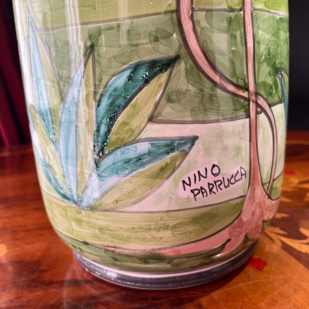 レアNINO PARRUCCAニーノ パルッカ 陶器花器(大)イタリア シチリア