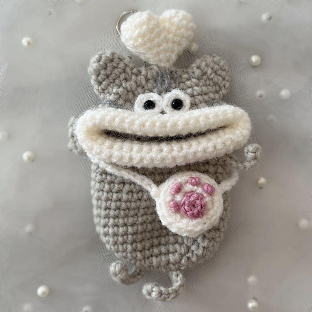 パクパクモンスター リトルモンスターグレー猫 キーケース チャーム