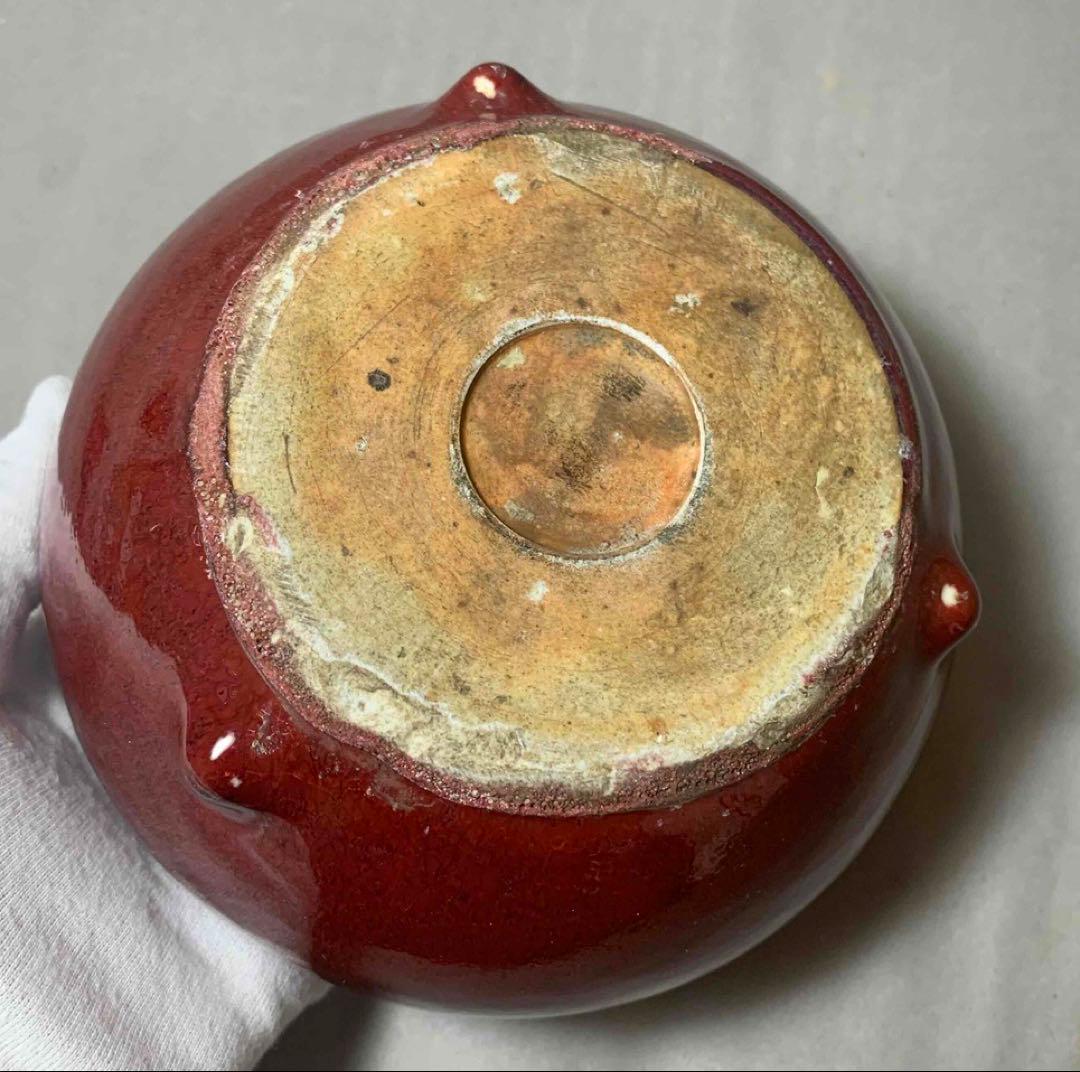 中国 紅釉丸形炉（洗筆） f2250911 - メルカリ