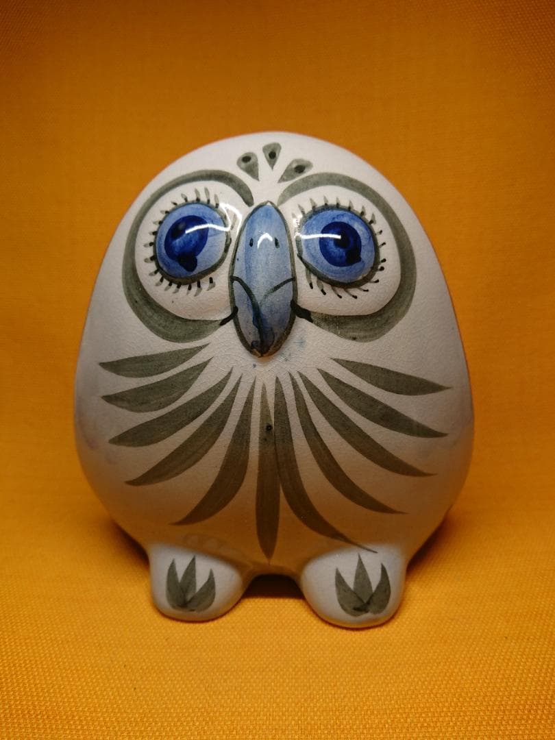 【美品】フクロウ　陶器　オブジェ　置物　インテリア　工芸品　美術品　A2808 Amazon.co.jp: インテリア 北欧風 陶器 置物 おしゃれ ホワイト