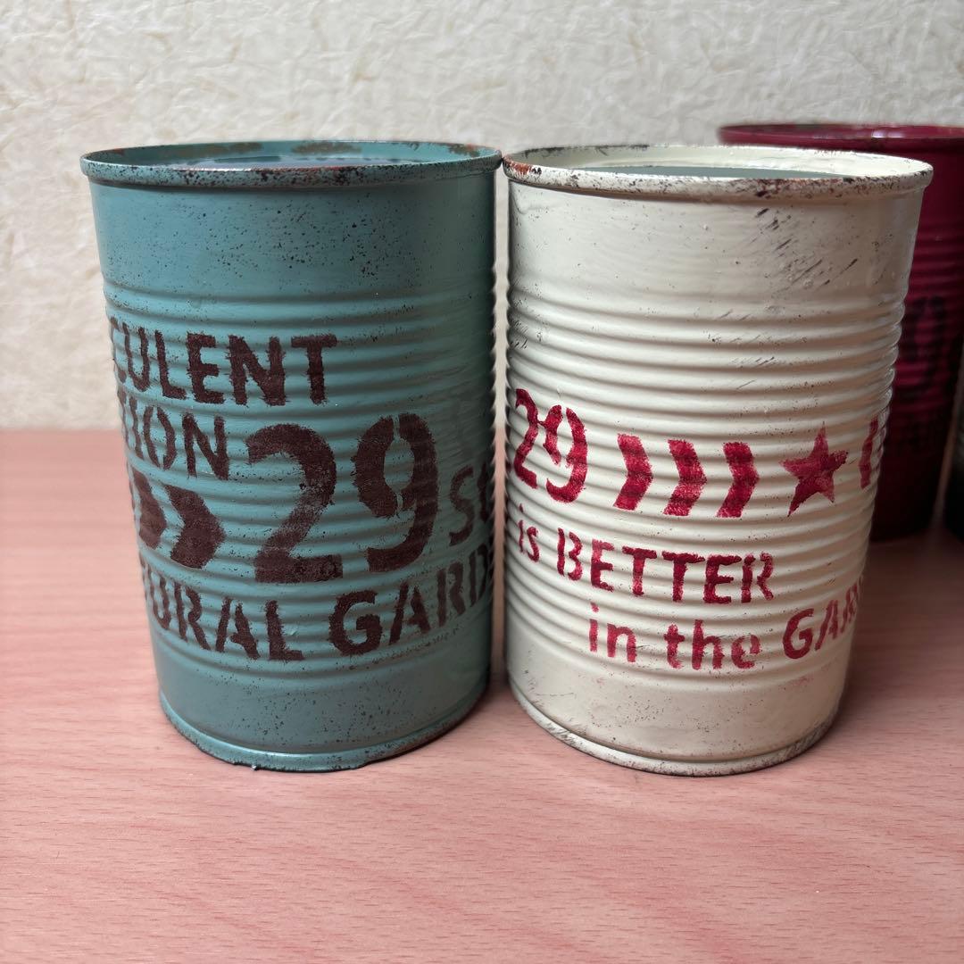 トマト缶 リメ缶 リメイク缶 リメ鉢 ハンドメイド 4個セット - メルカリ