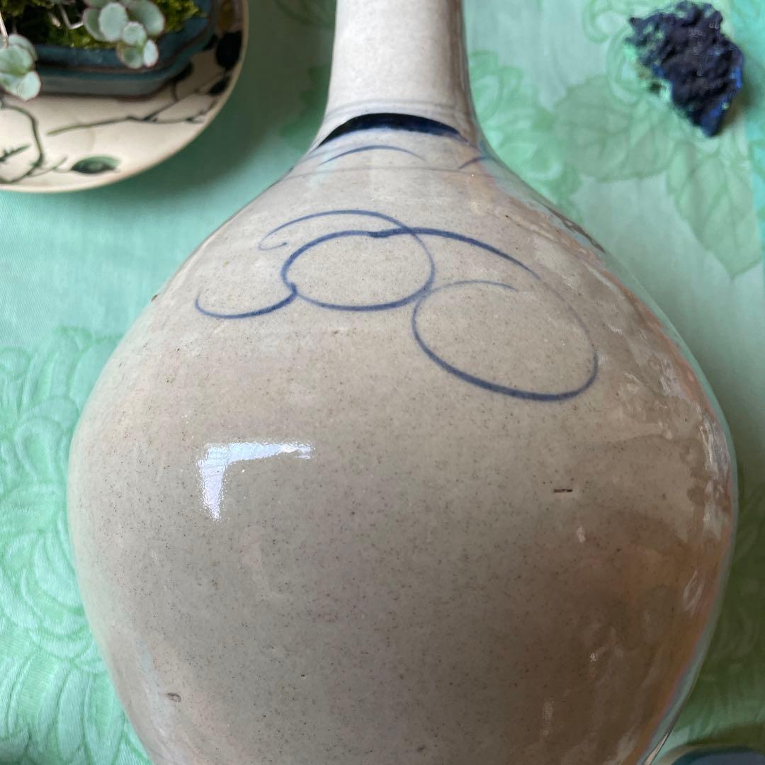 古伊万里 大徳利 花入 染付草文瓶 - メルカリ