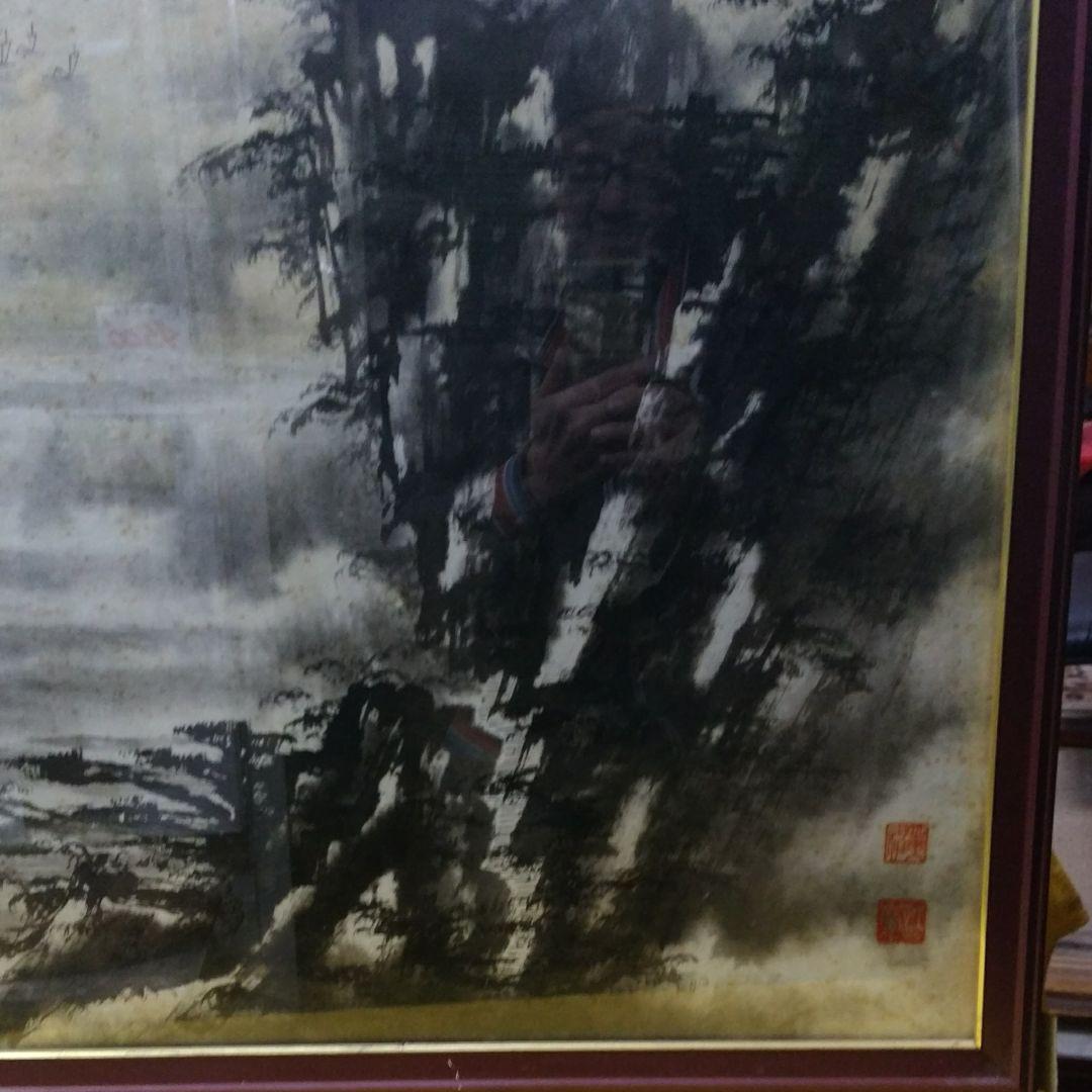 ☆2 水墨画、直筆 ド迫力、作家落款あり。 ☆2 水墨画、直筆 ド迫力、作家