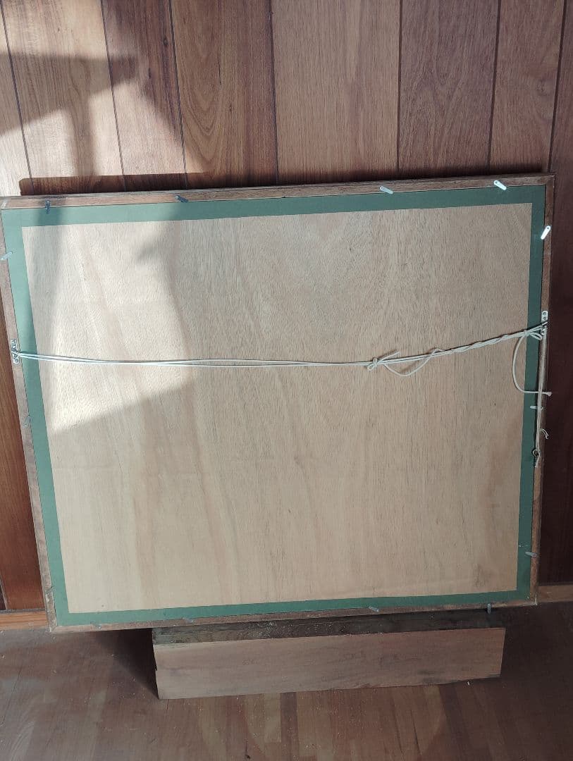 春の河原の絵 92cmx80cm M. Ondera 風景画 金色フレーム付 - メルカリ