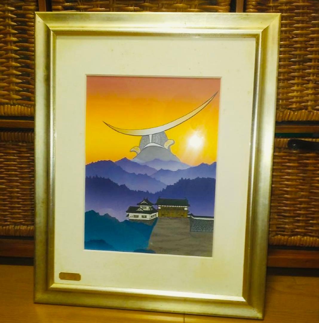 伊達政宗　版画 青葉城址＿伊達政宗像」 仙台風景